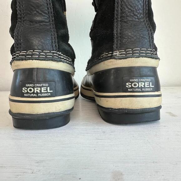 Sorel Boots Joan of Arctic Women's 8 Black Leather Removeable Faux Fur Snow Warm - Picture 11 of 12